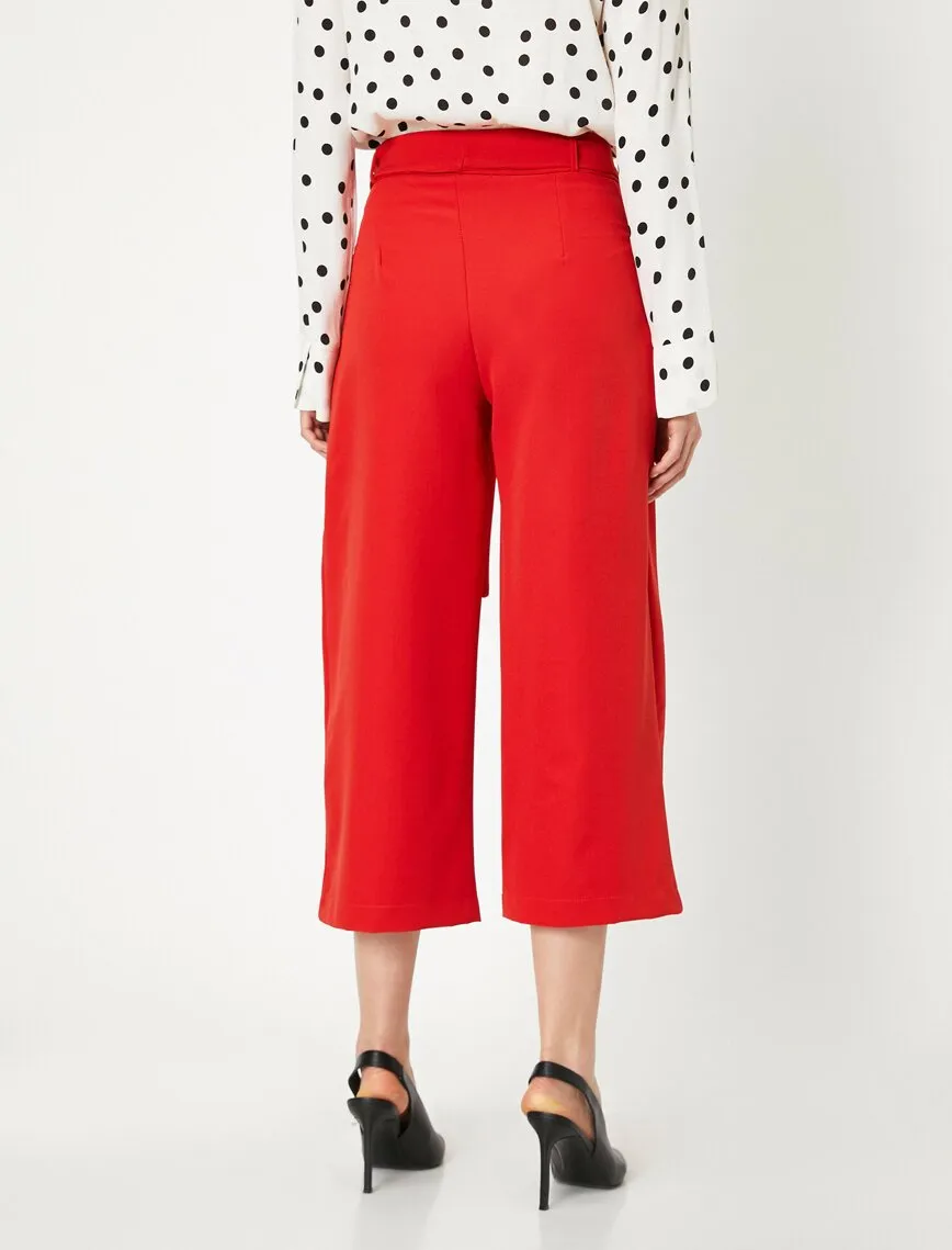 16299 Red Culotte Trousers