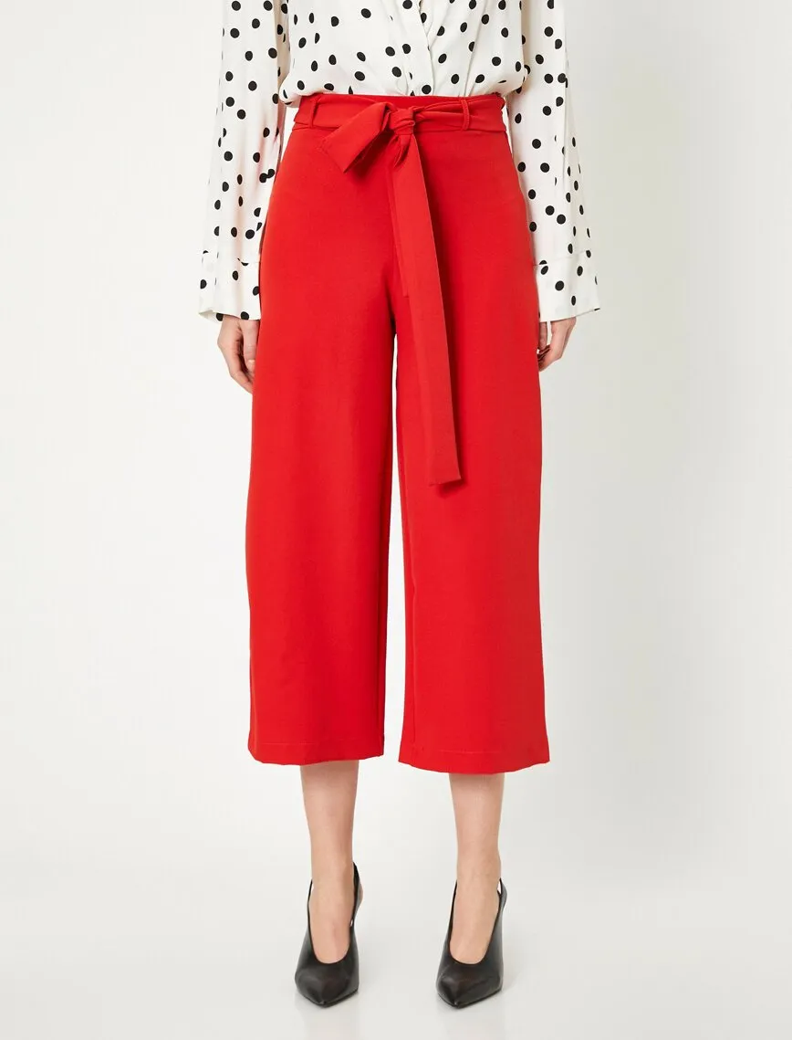 16299 Red Culotte Trousers