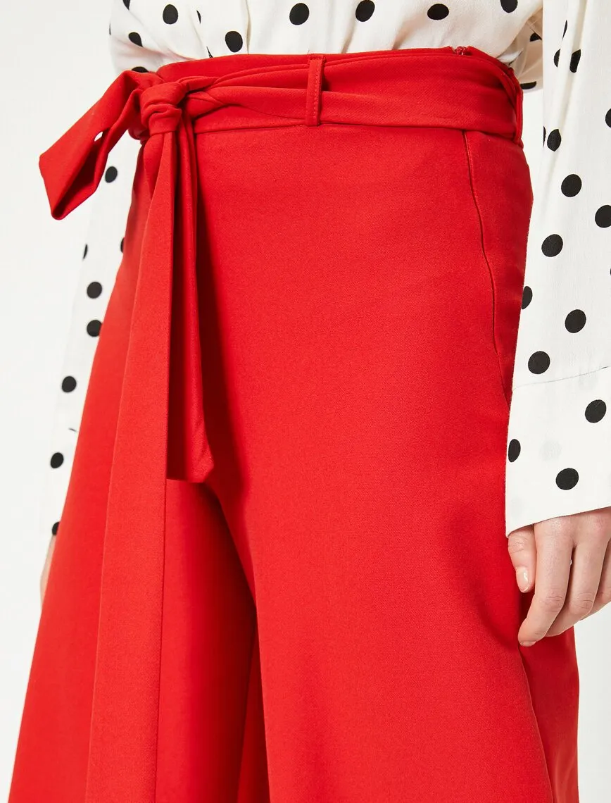 16299 Red Culotte Trousers