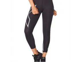 2XU Women's 7/8 Compression Tights - BLACK / SILVER