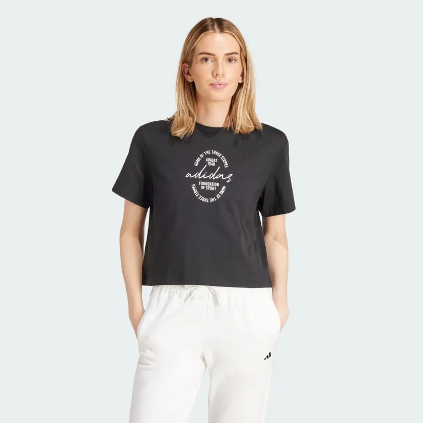 Adidas Brand Love Signature Womens Graphic Tee