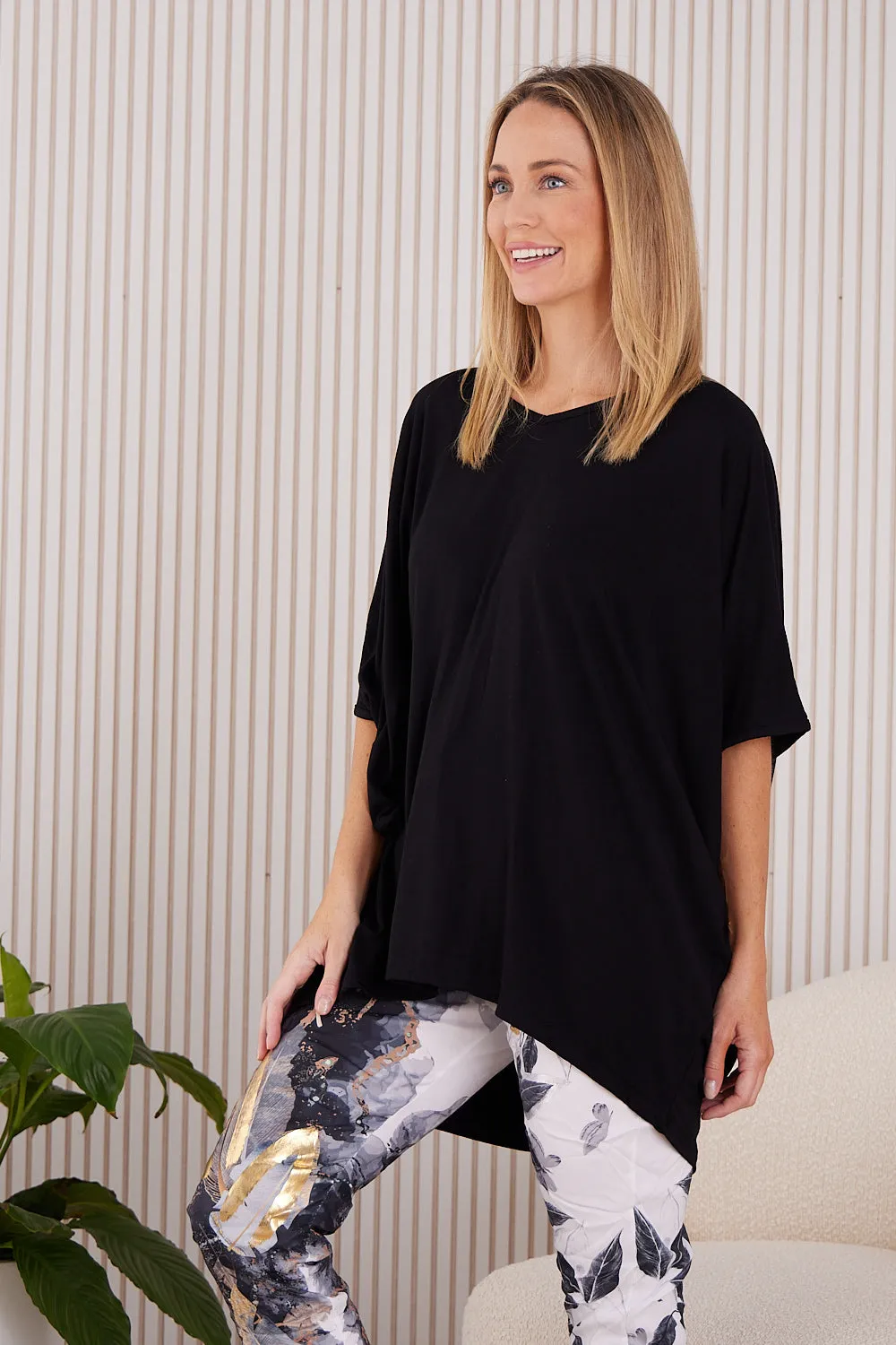 Alana Bamboo Top - Black