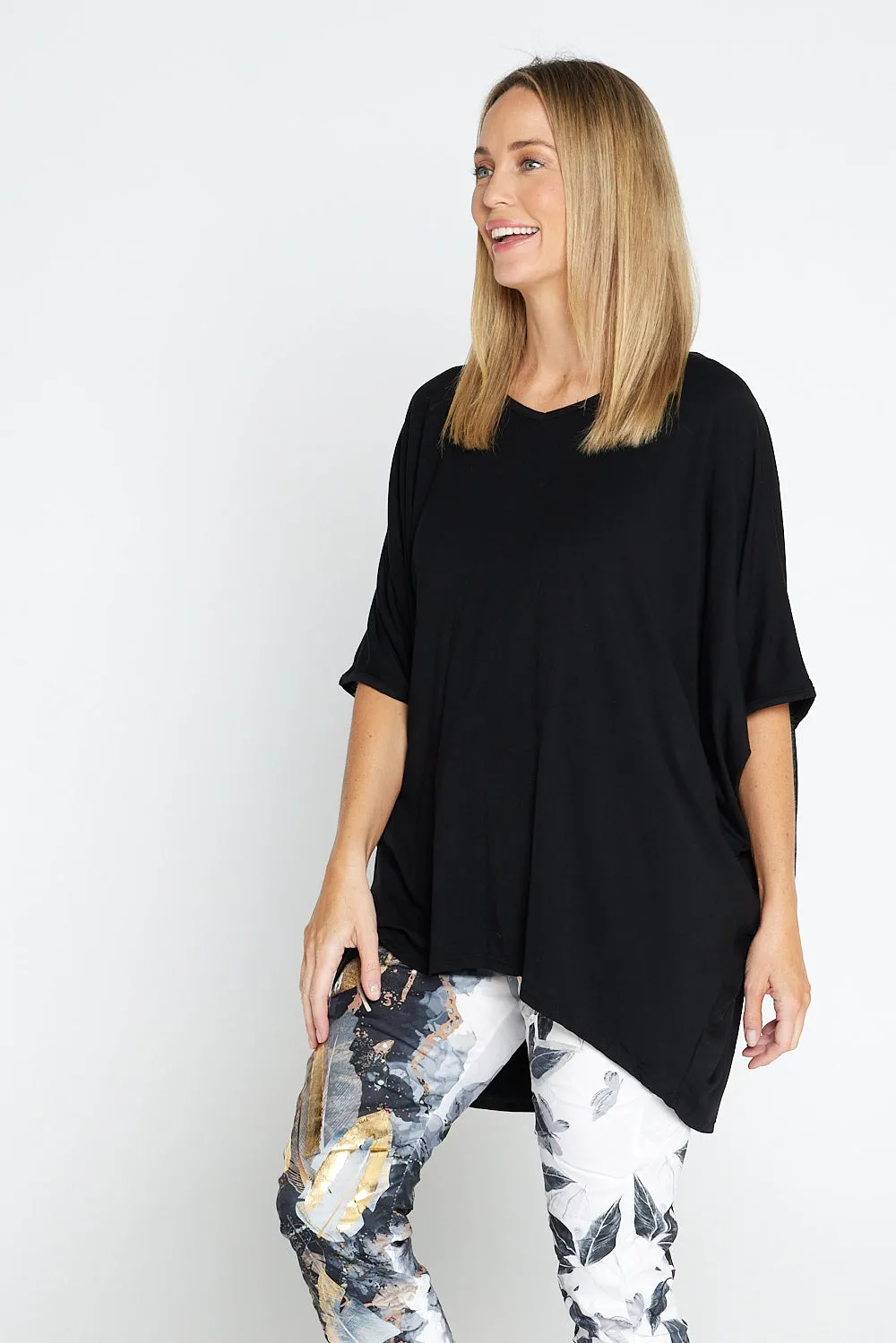 Alana Bamboo Top - Black