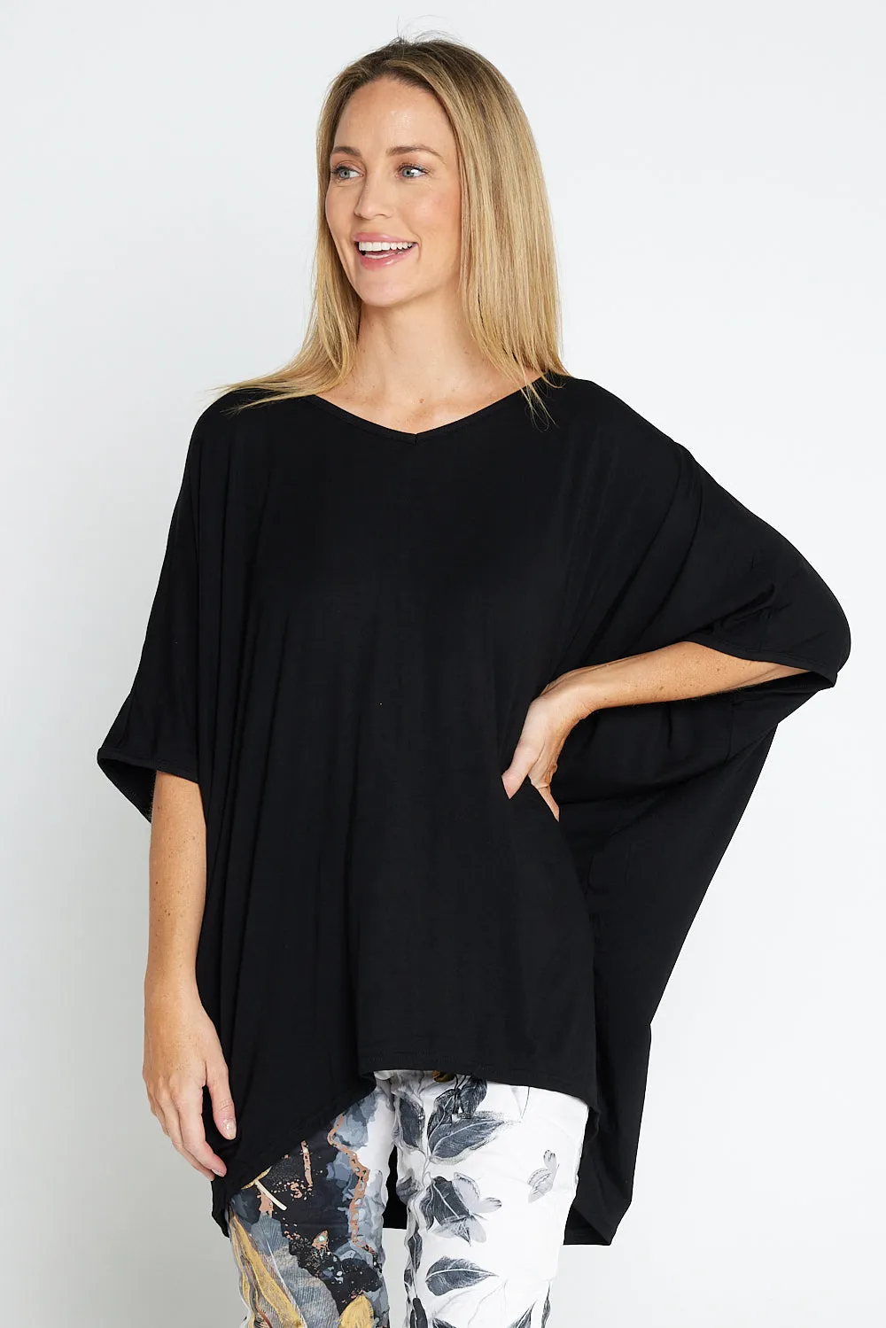 Alana Bamboo Top - Black