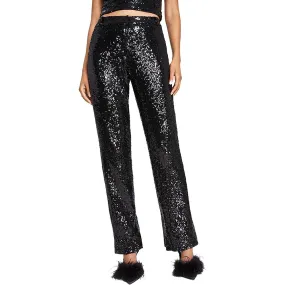 Alex & Sophia Womens Juniors Sequined Party Trouser Pants