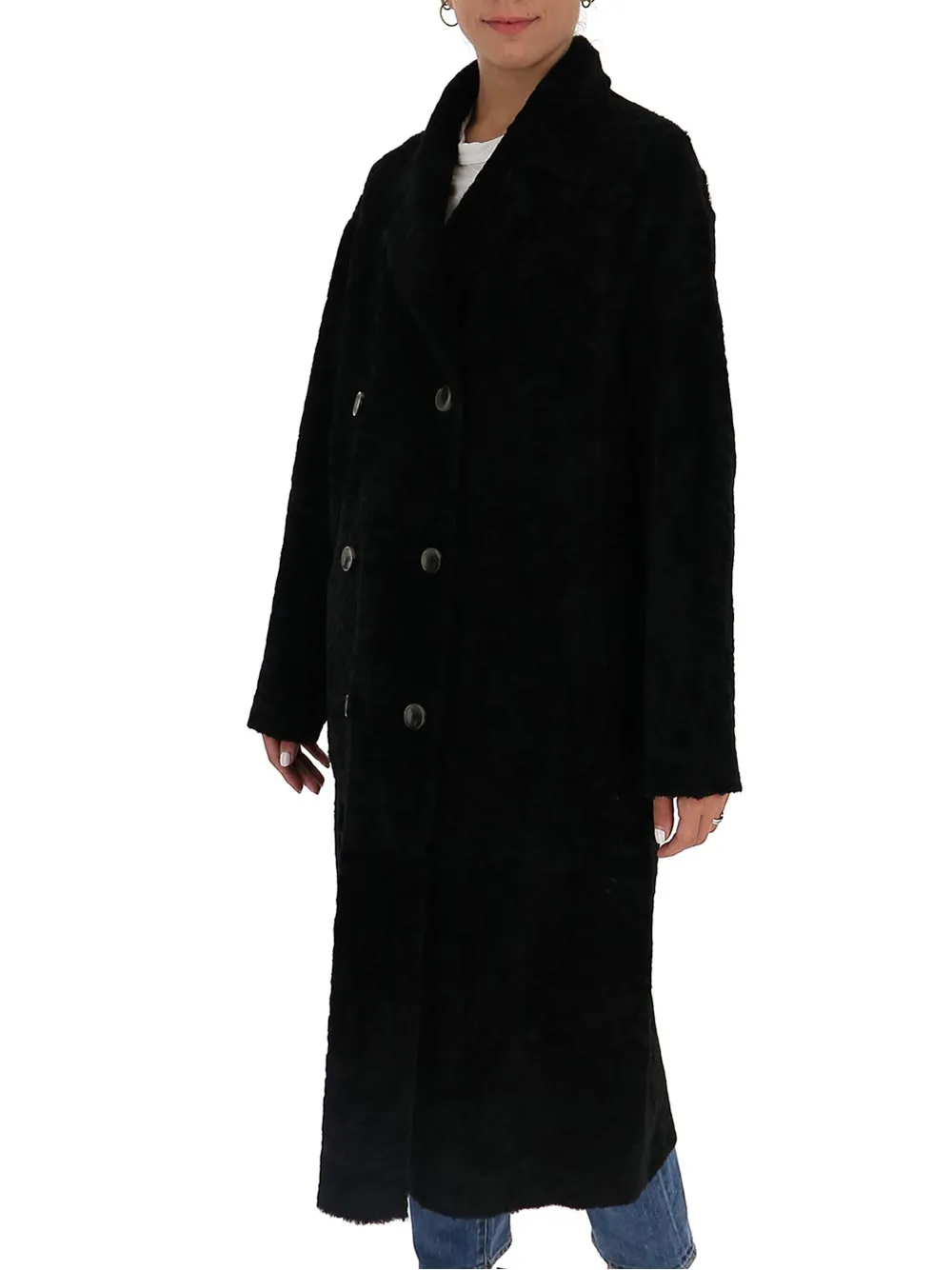 Amen Double-Breasted Shawl Collar Coat