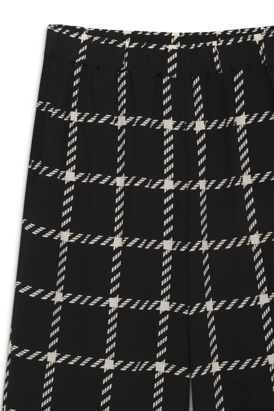 Anine Bing - Owen Pant in Black & White Plaid