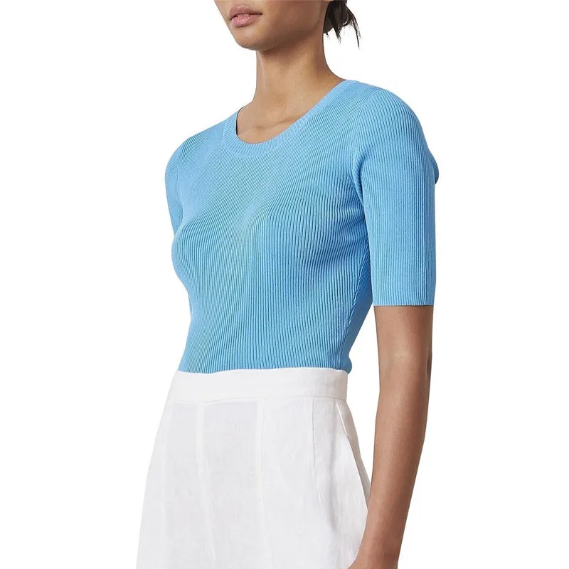 Astrid Knit Tee Azure