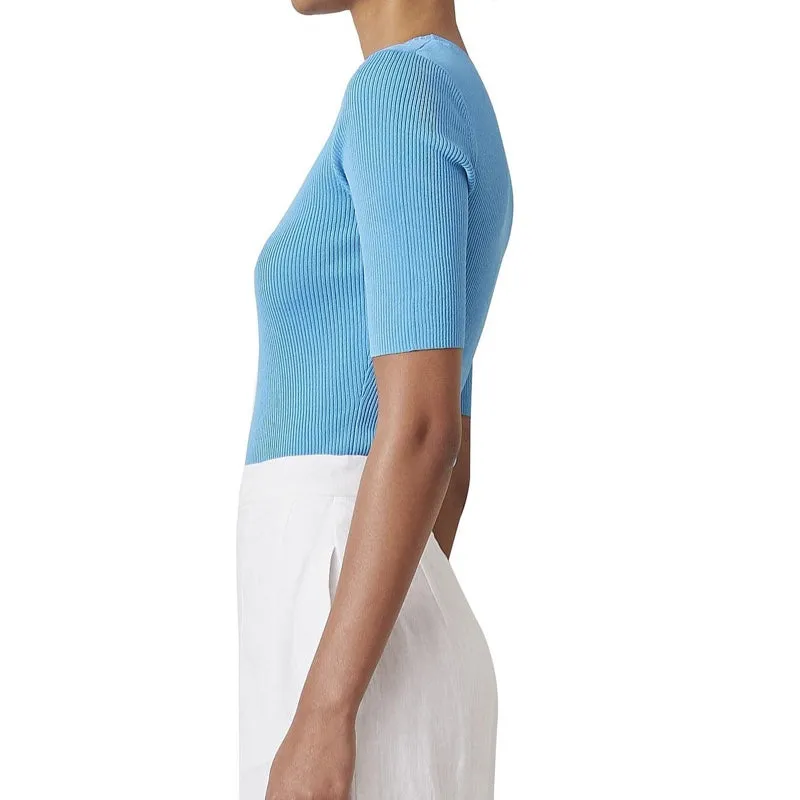 Astrid Knit Tee Azure