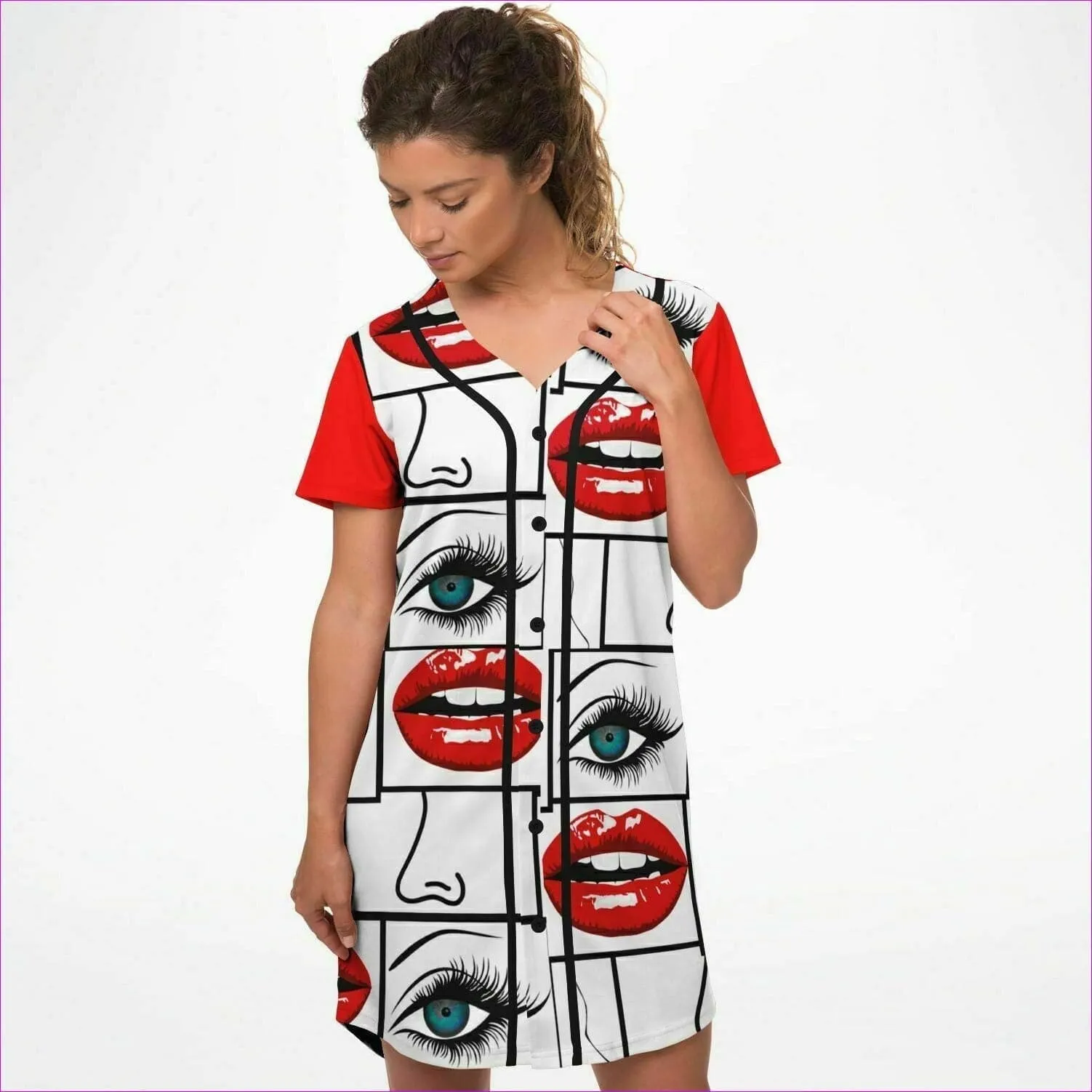 Attributes Womens Baseball Jersey Dress