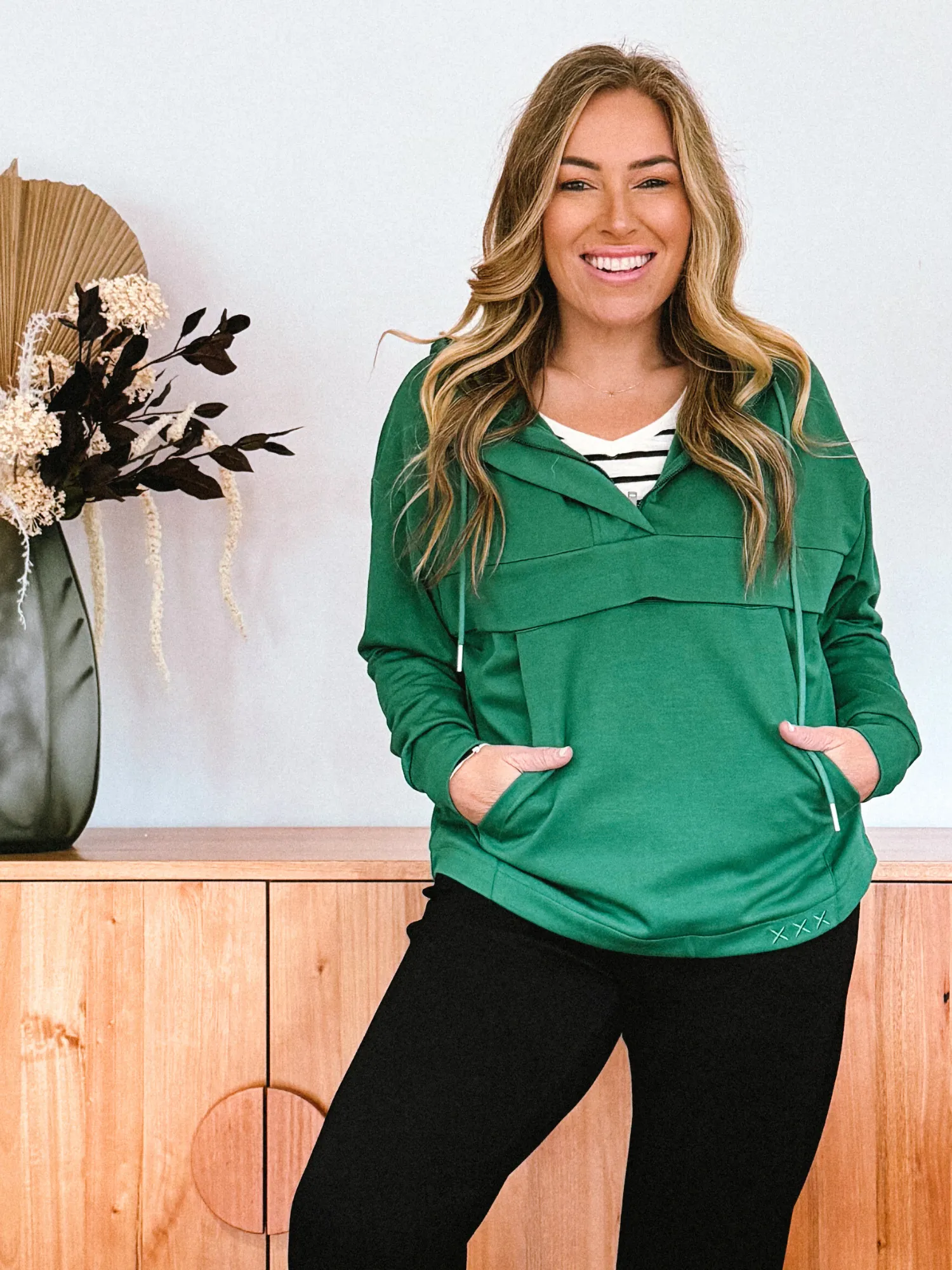 Ava Zip Sweatshirt - Ivy