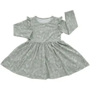 Bamboo Long Sleeve Flutter Baby Dress