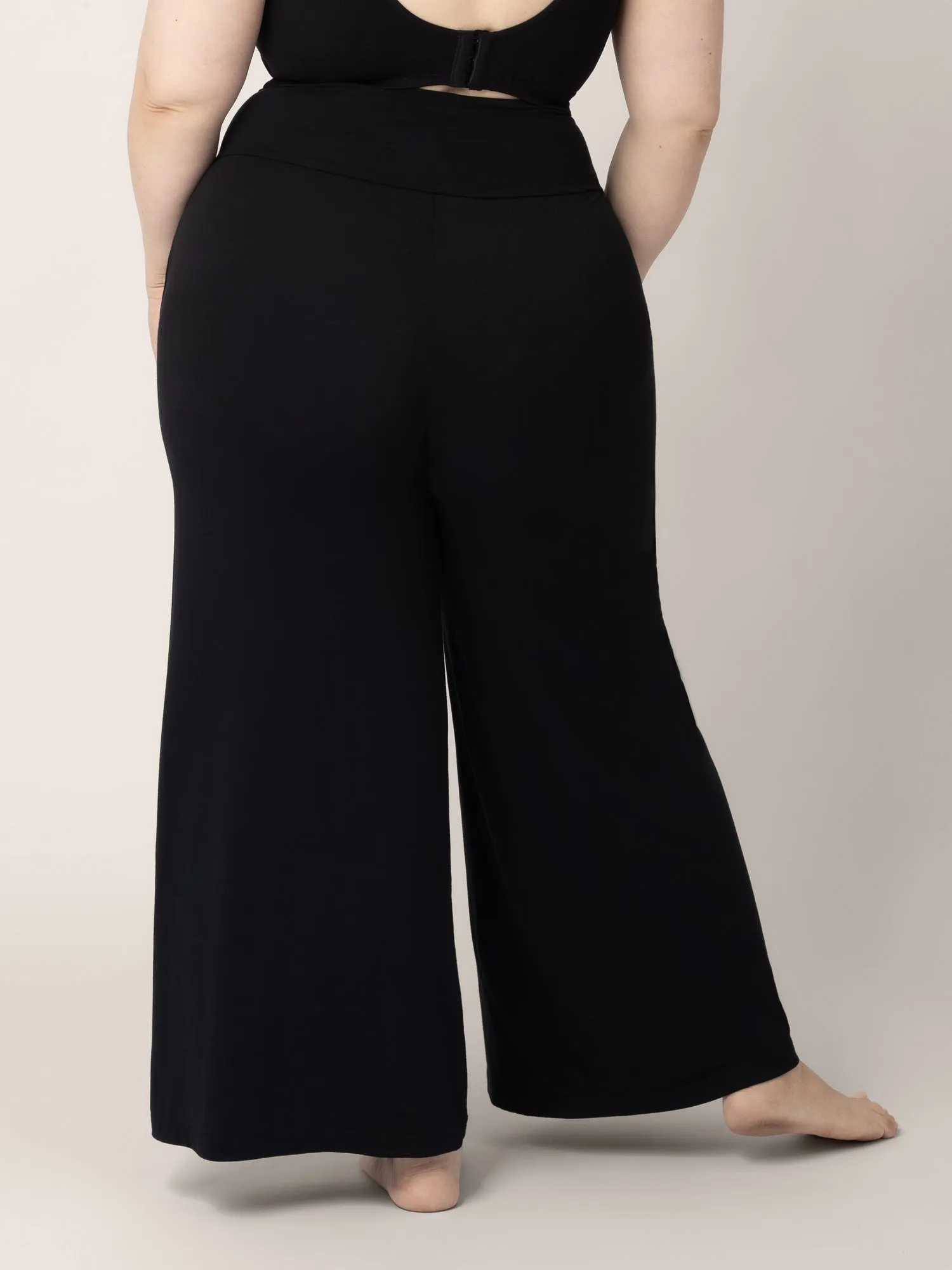 Bamboo Wide Leg Maternity & Postpartum Lounge Pant | Black