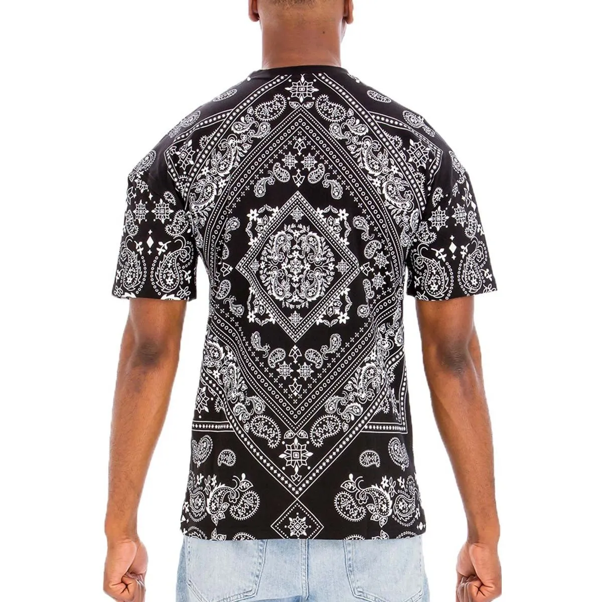 Bandana Print Black T-Shirt