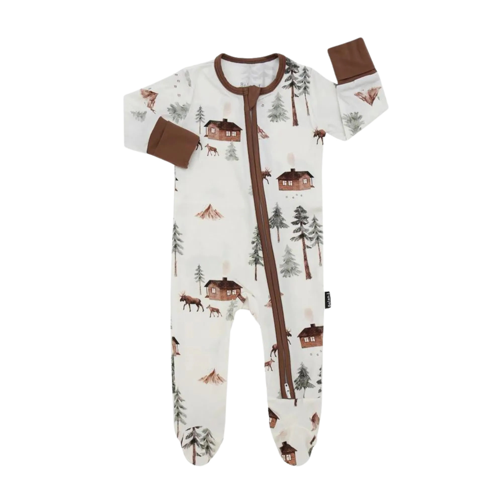 BELAN J Footed Zipper Sleeper - Moose