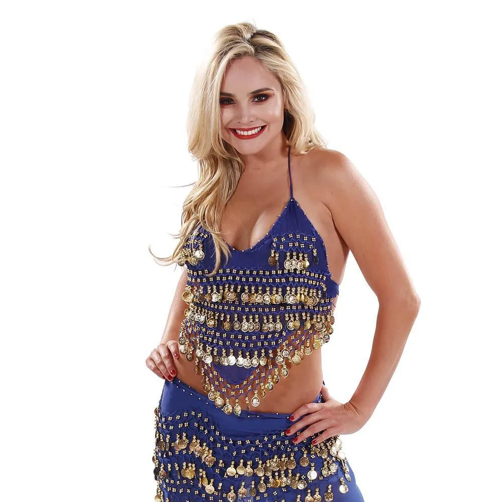 Belly Dance Chiffon Tie Top| QUEEN OF COINS