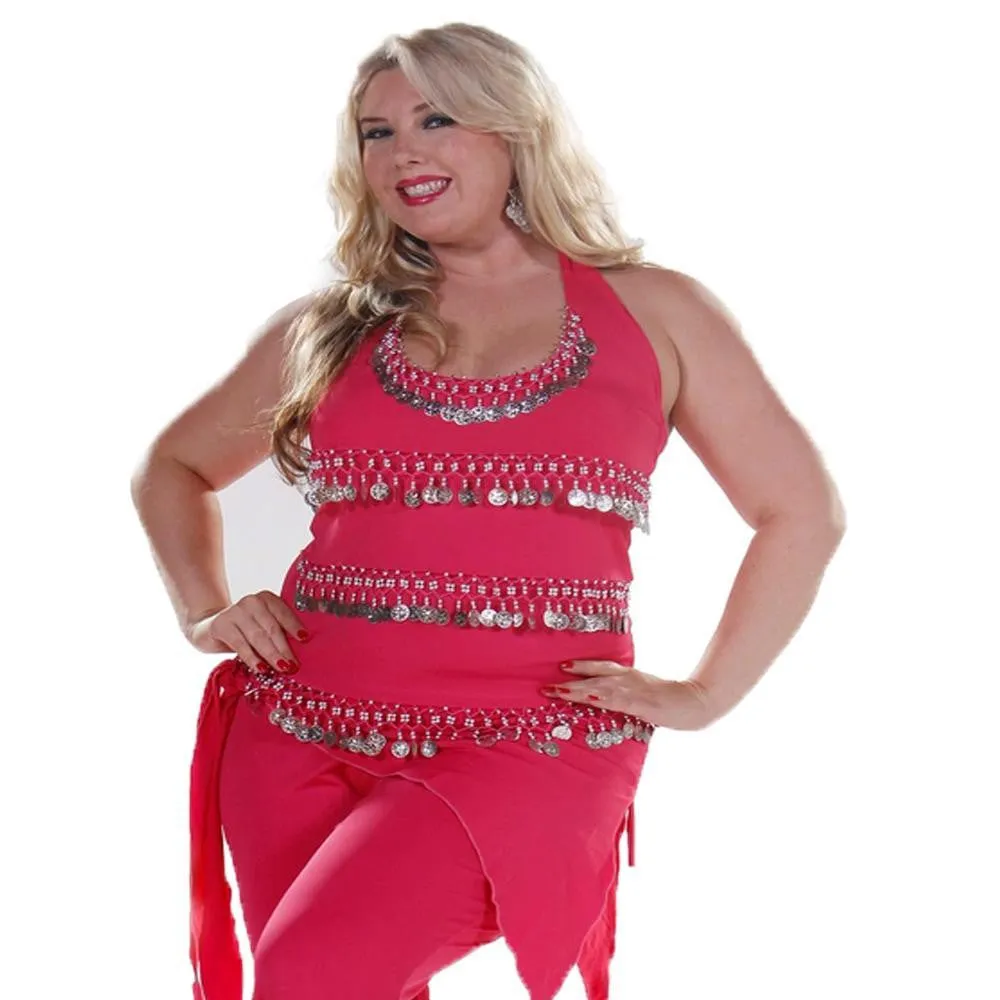 Belly Dance Plus Sized Lycra Stretchy Halter Top | FESTIVE