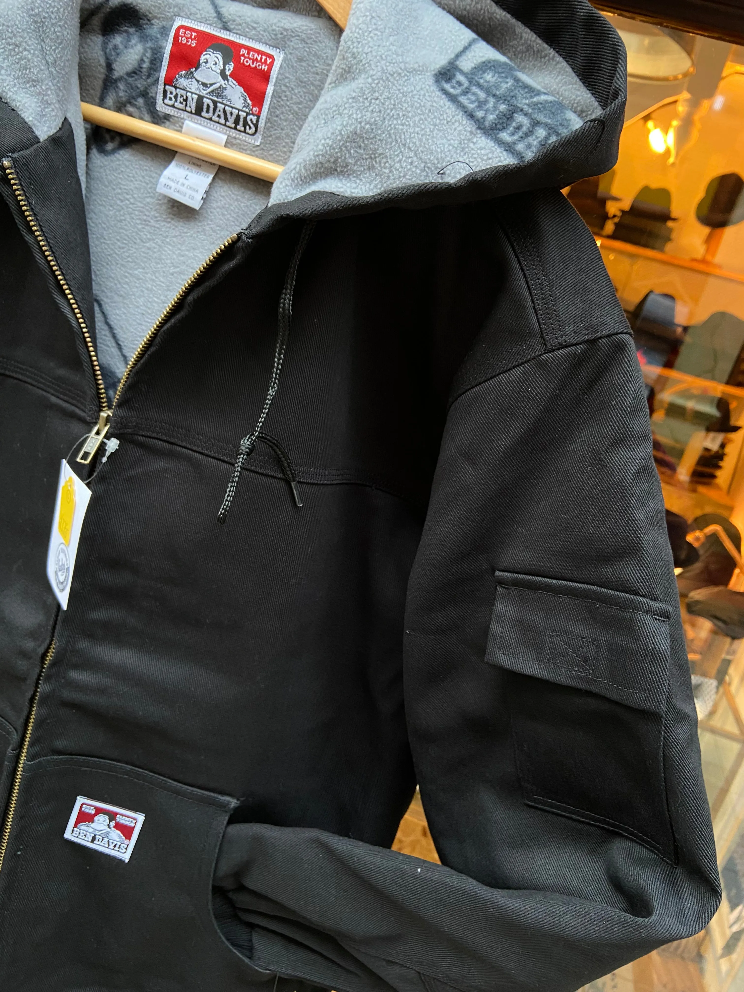 Ben Davis Jacket with Hood in Black