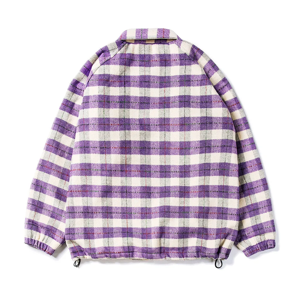 BETTER THAN CHECK ANORAK SHIRT PURPLE CHECK