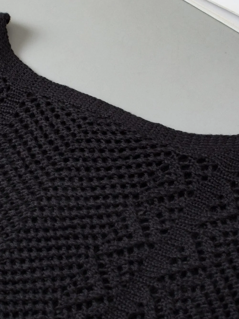 Black Crochet Blouse