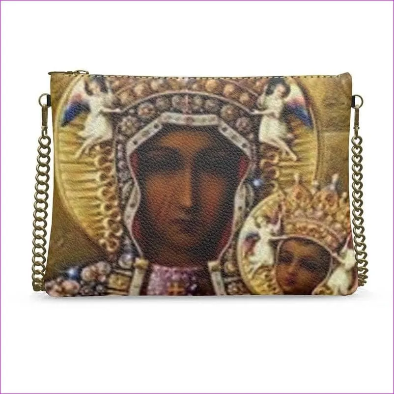 Black Madonna Luxury Leather Chain Purse