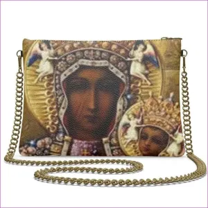 Black Madonna Luxury Leather Chain Purse