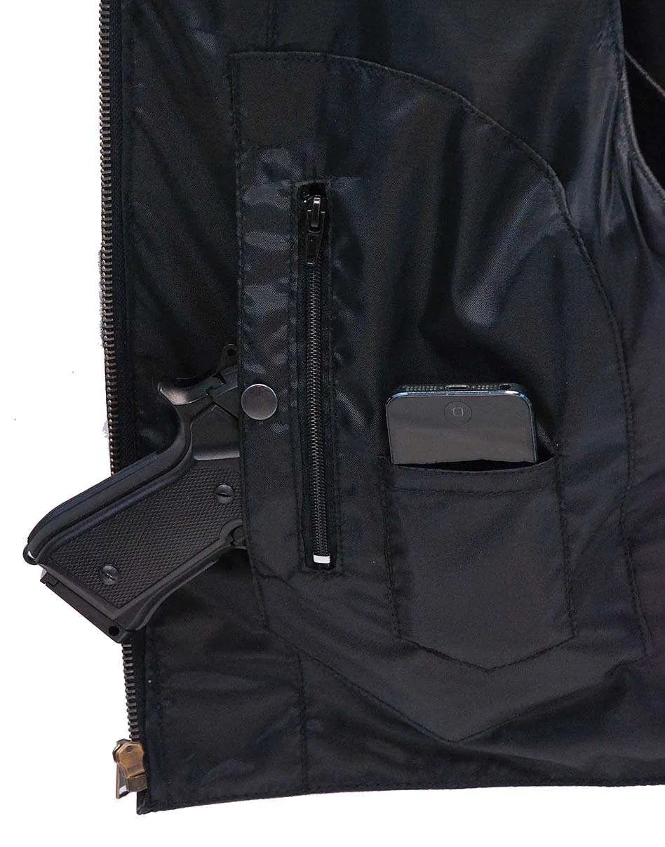 Black Police Safety Vest w/Front Zipper #VM945ZK ()