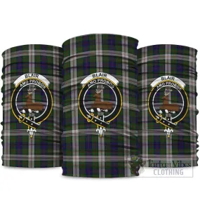 Blair Dress Tartan Neck Gaiters, Tartan Bandanas, Tartan Head Band with Family Crest