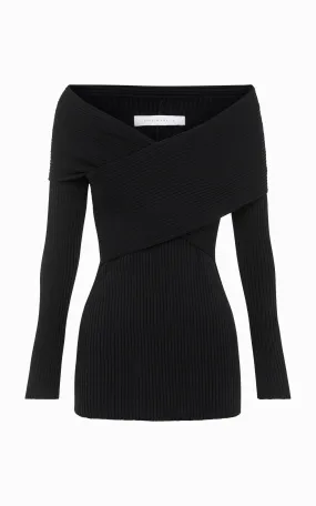 Boa Wrapped Rib Top | Black