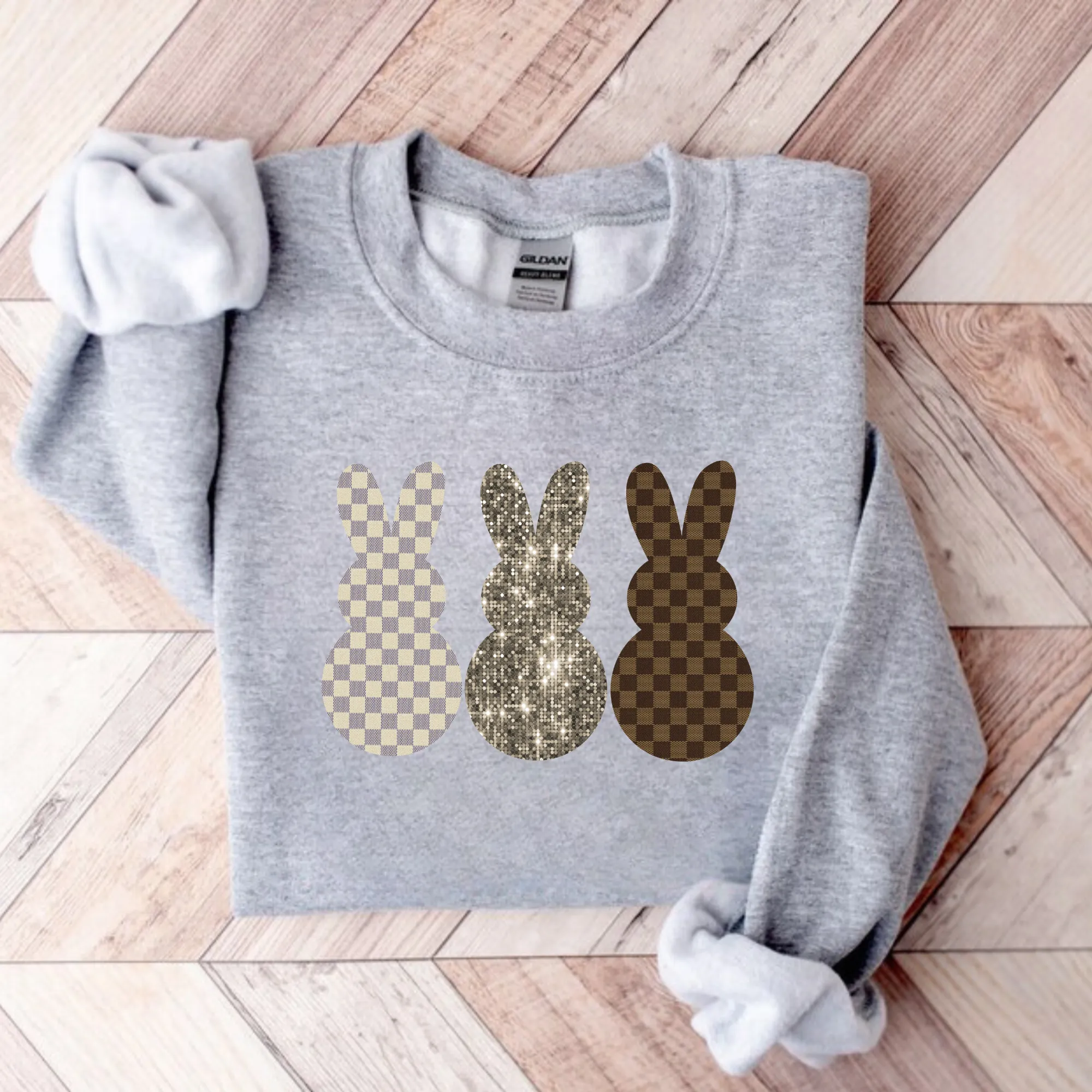 Boujee Easter Bunny Sweatshirt for Women