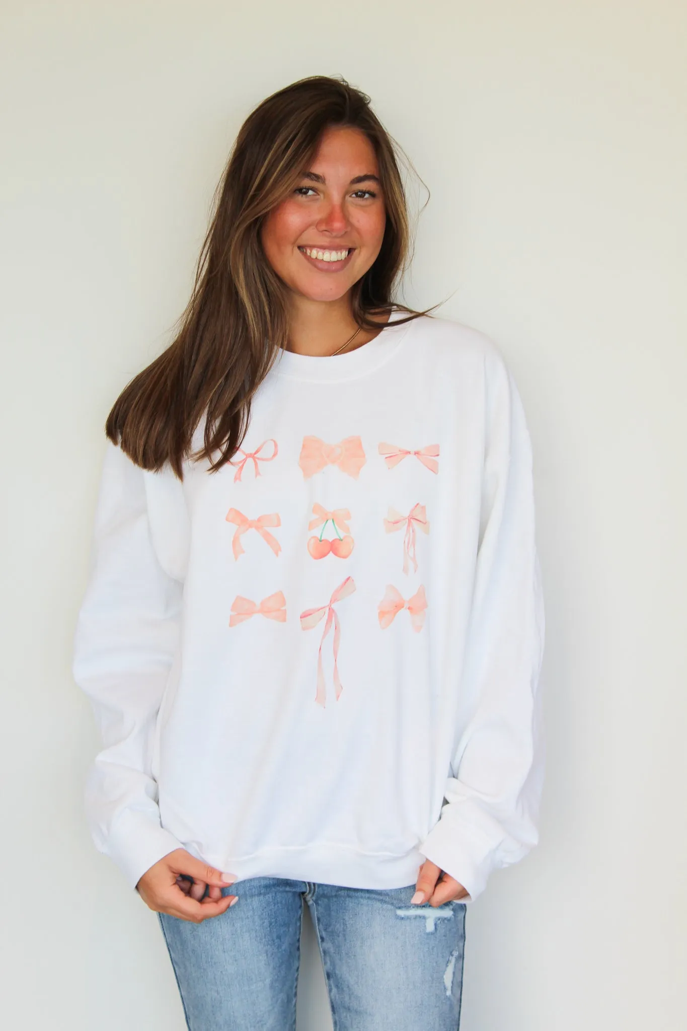 Bows, Bows, Bows Graphic Sweatshirt