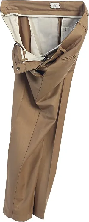 Boys Formal Flat Front Dress Pants With Adjustable Waist - Khaki