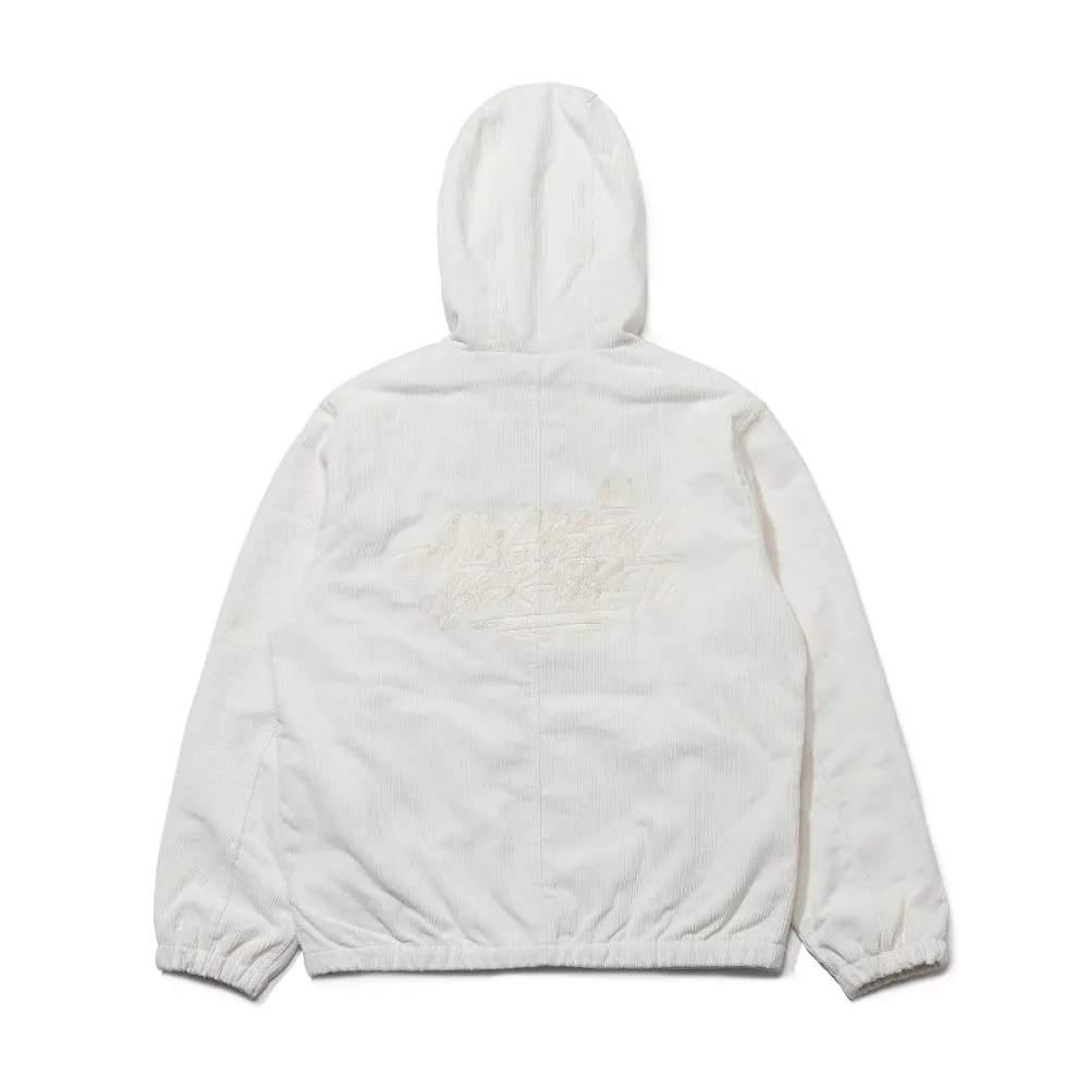 BR CORDUROY HOODED JACKET WHITE