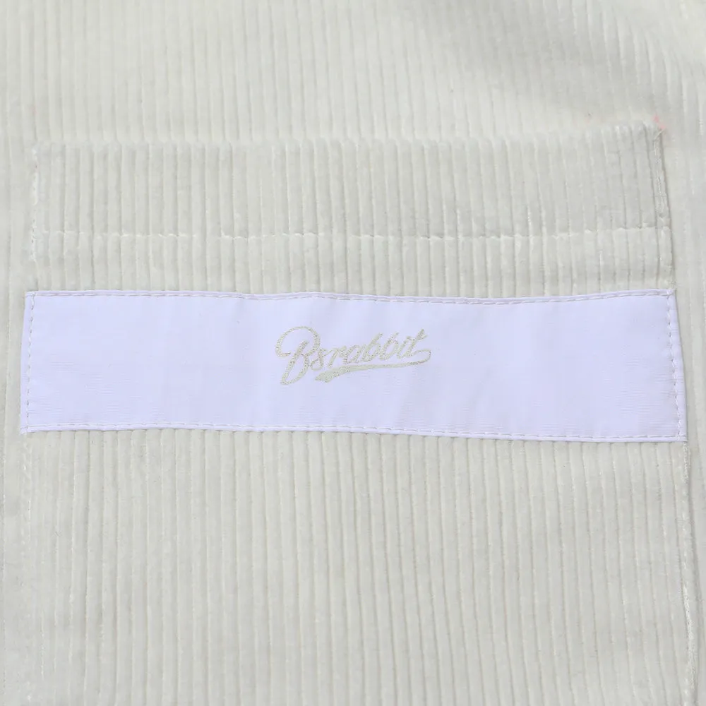 BR CORDUROY HOODED JACKET WHITE