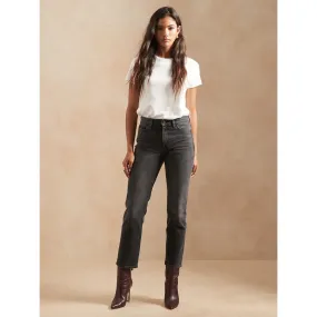 BR High Rise Charcoal Straight Jeans