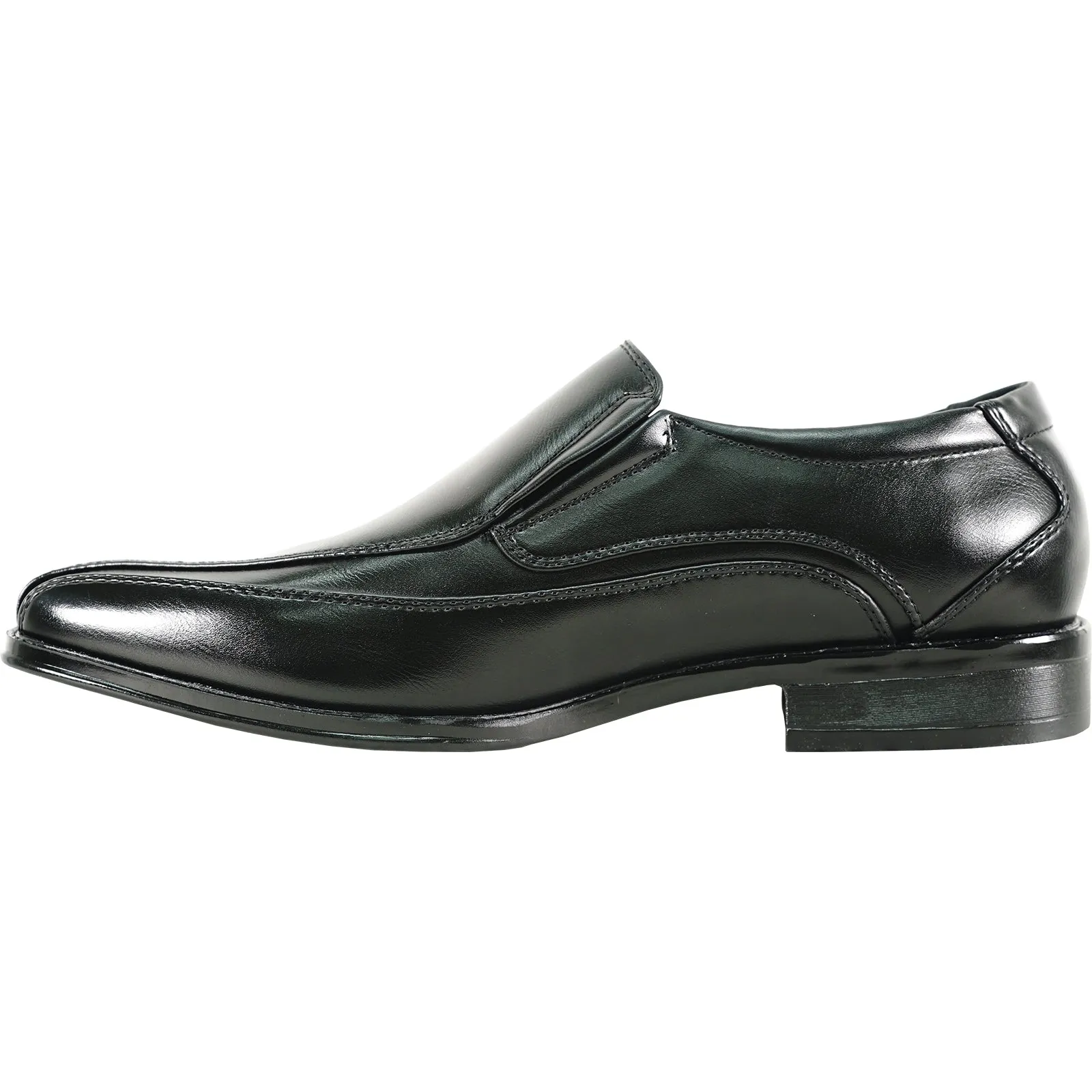 BRAVO Men Dress Shoe MILANO-7 Loafer Shoe Black