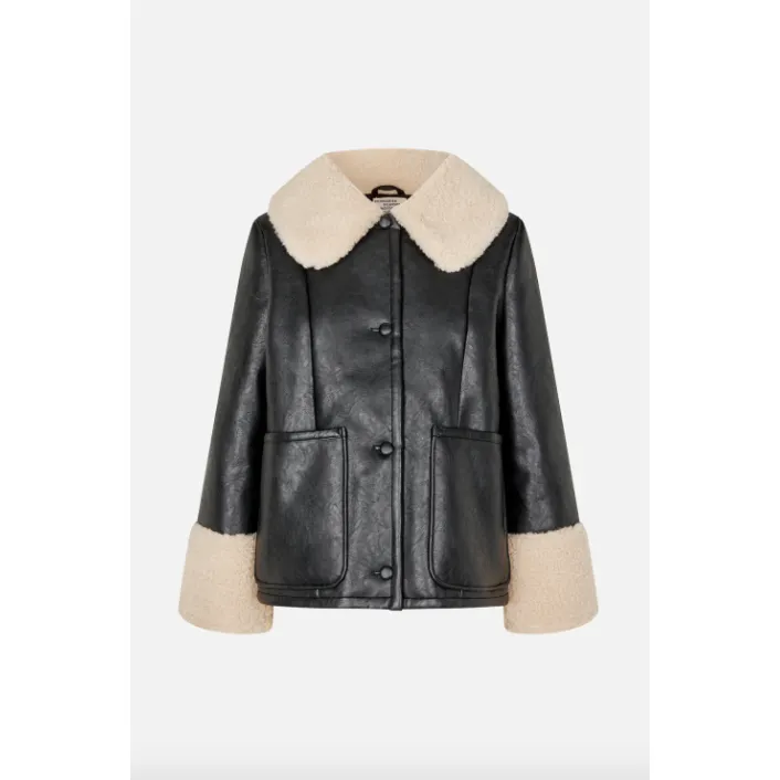 Bronwen Shearling Detail Jacket Black