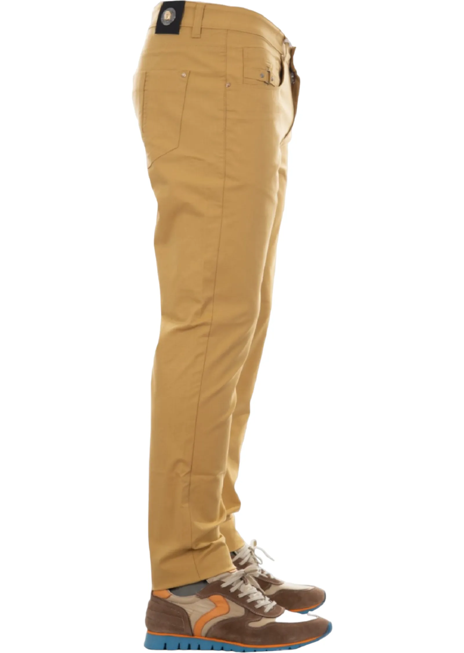 Brown Buckle Tech Cotton Pants