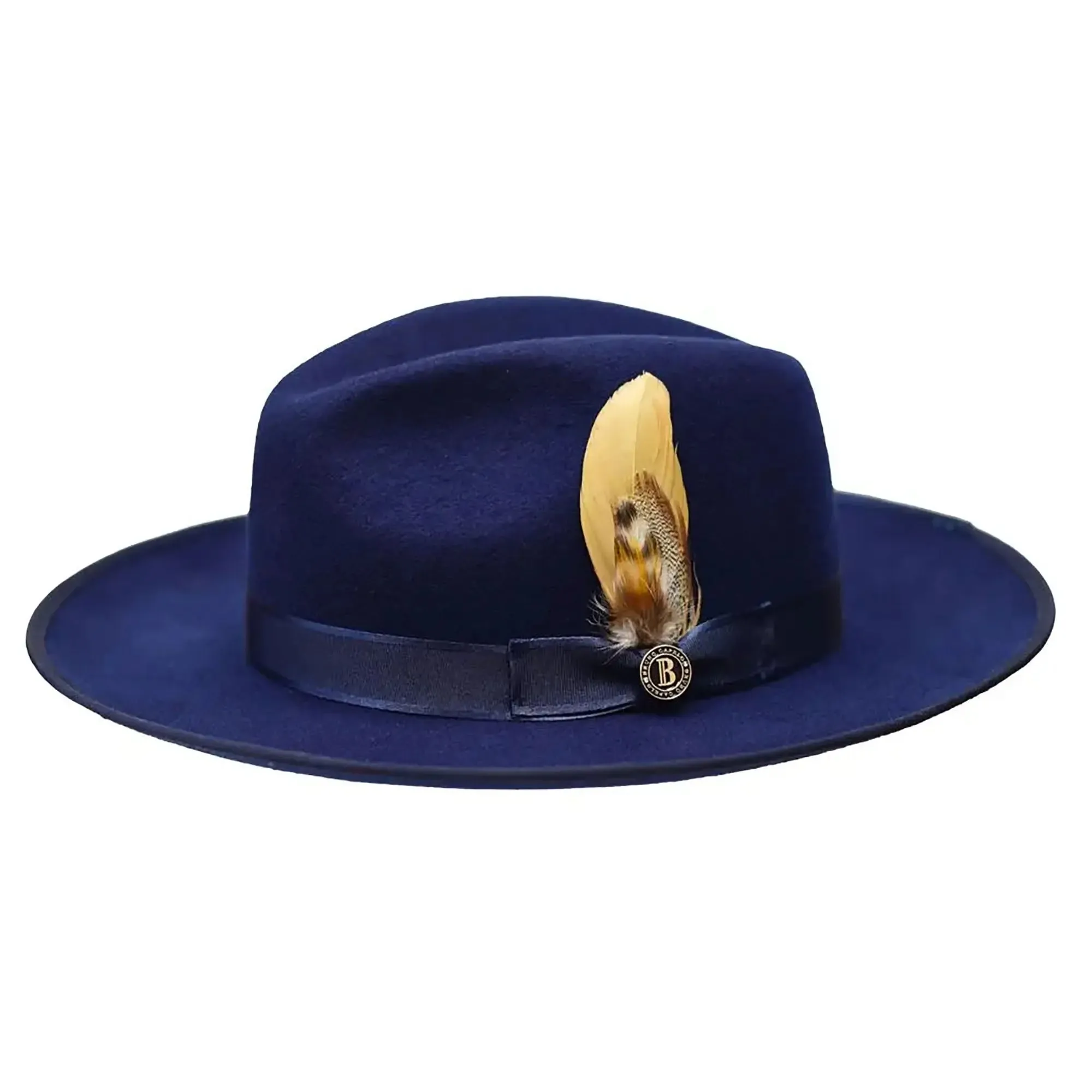 Bruno Capelo Melrose Wide Brim Wool Felt Fedora Hat