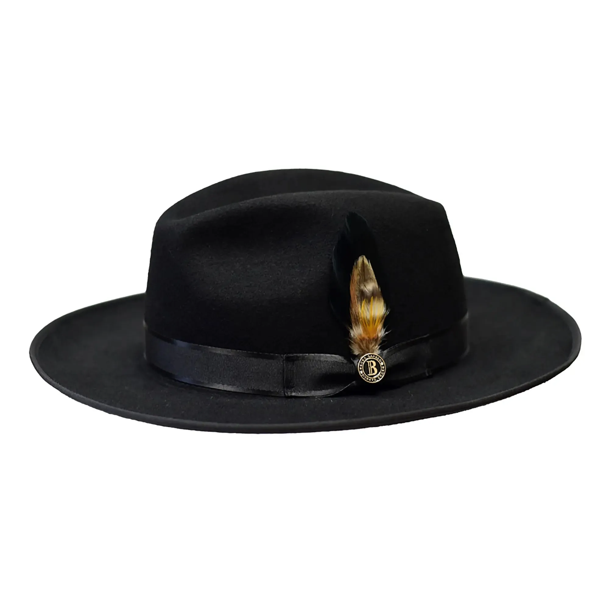 Bruno Capelo Melrose Wide Brim Wool Felt Fedora Hat