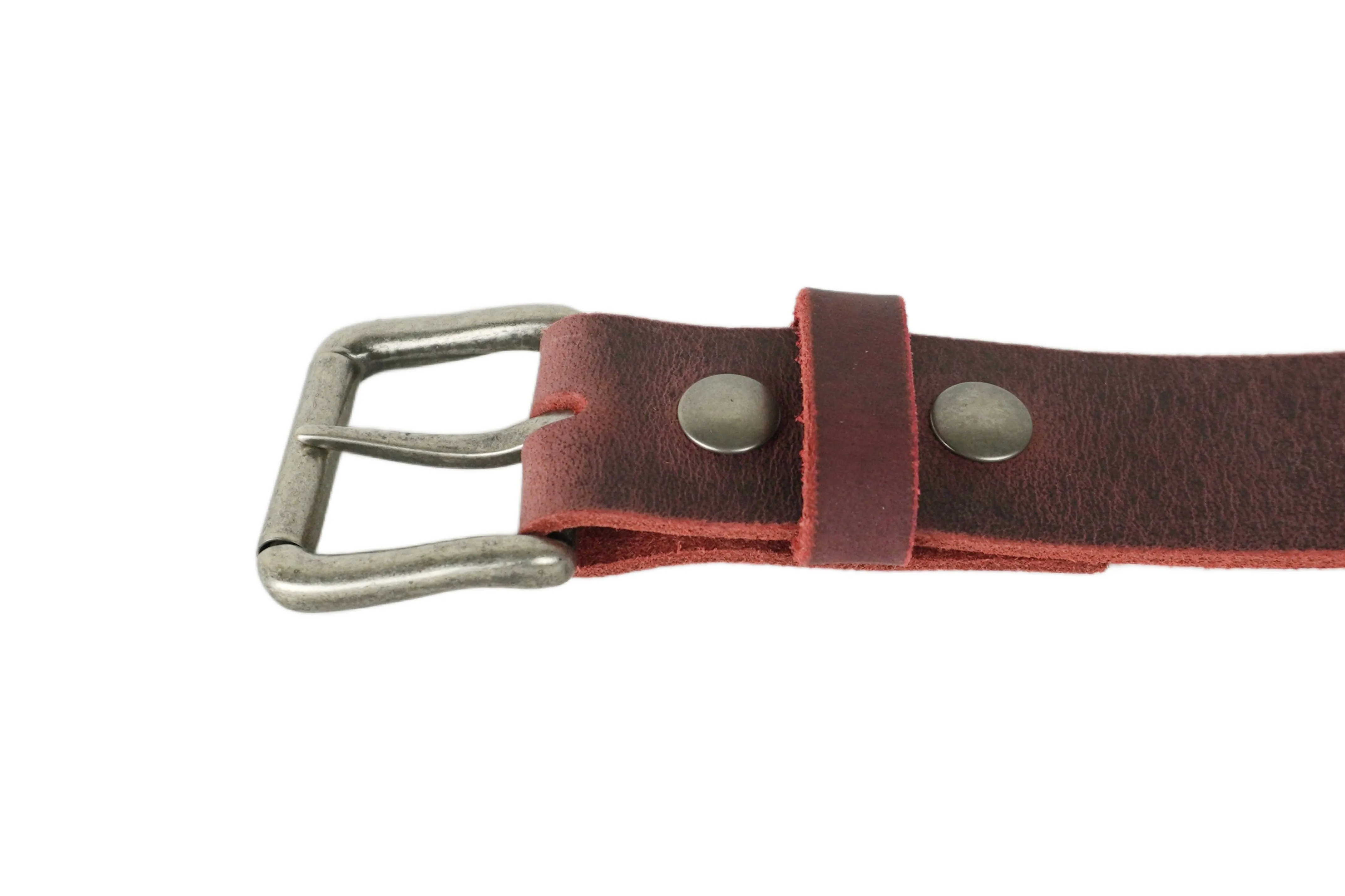 Burnt Red Leather Belt