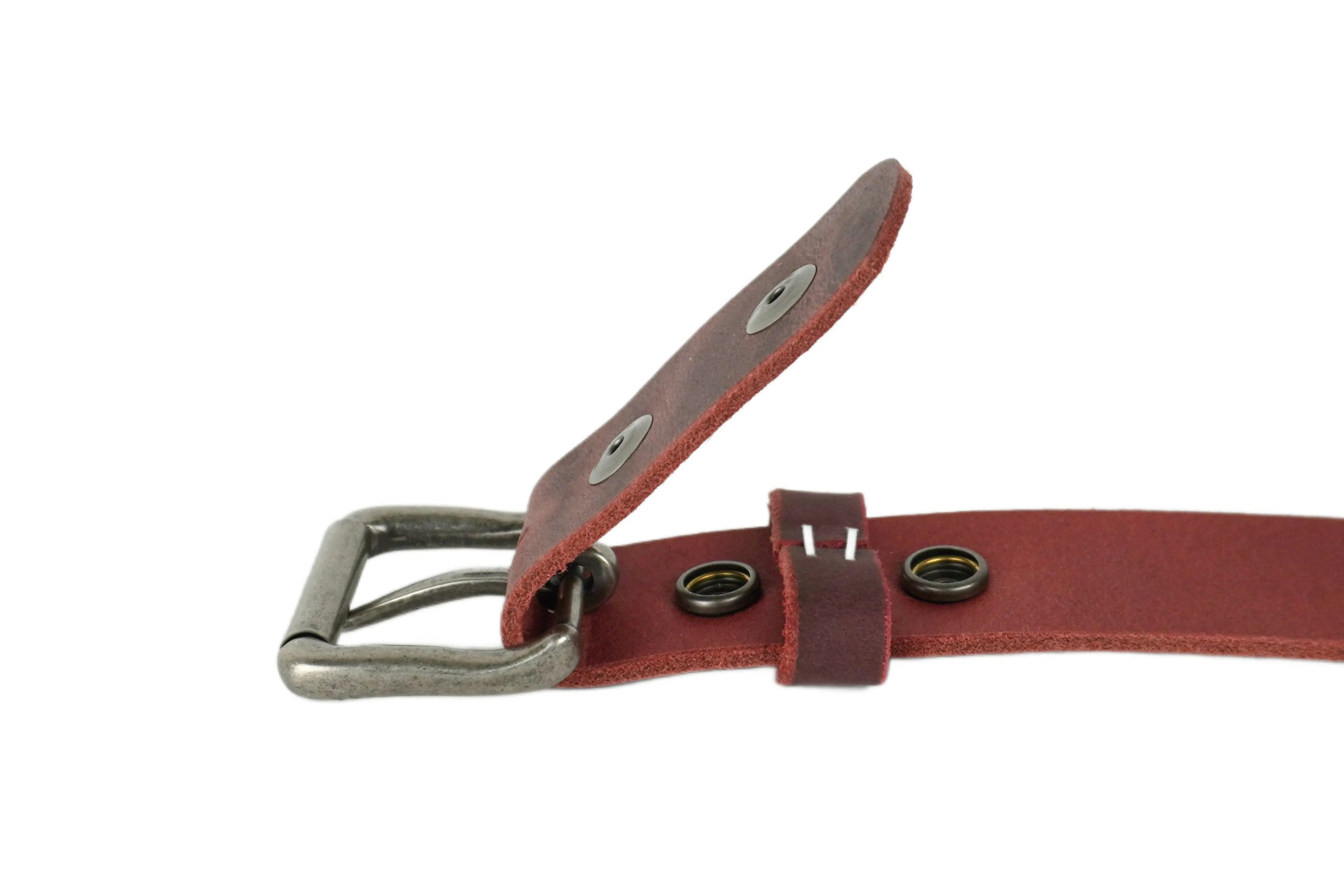 Burnt Red Leather Belt