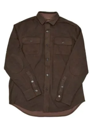 Butter Soft Sueded Snap Mock in Brown by F/X Fusion