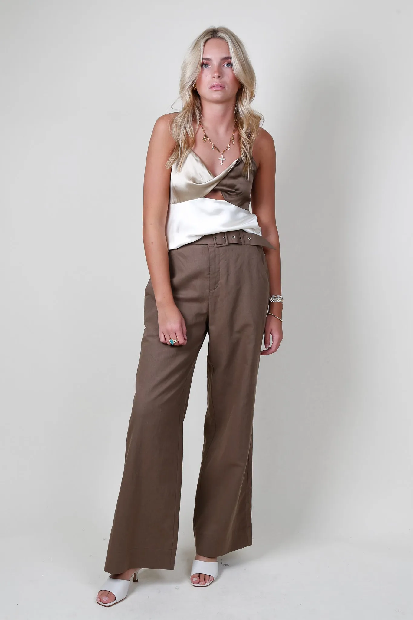 CAMI NYC | Sivian Wide Leg Pant - Praline