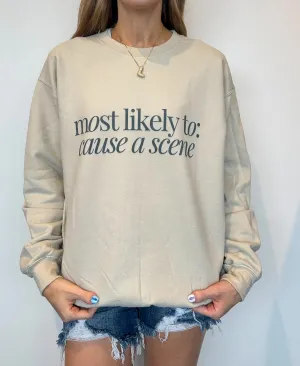 Cause A Scene Graphic Sweatshirt