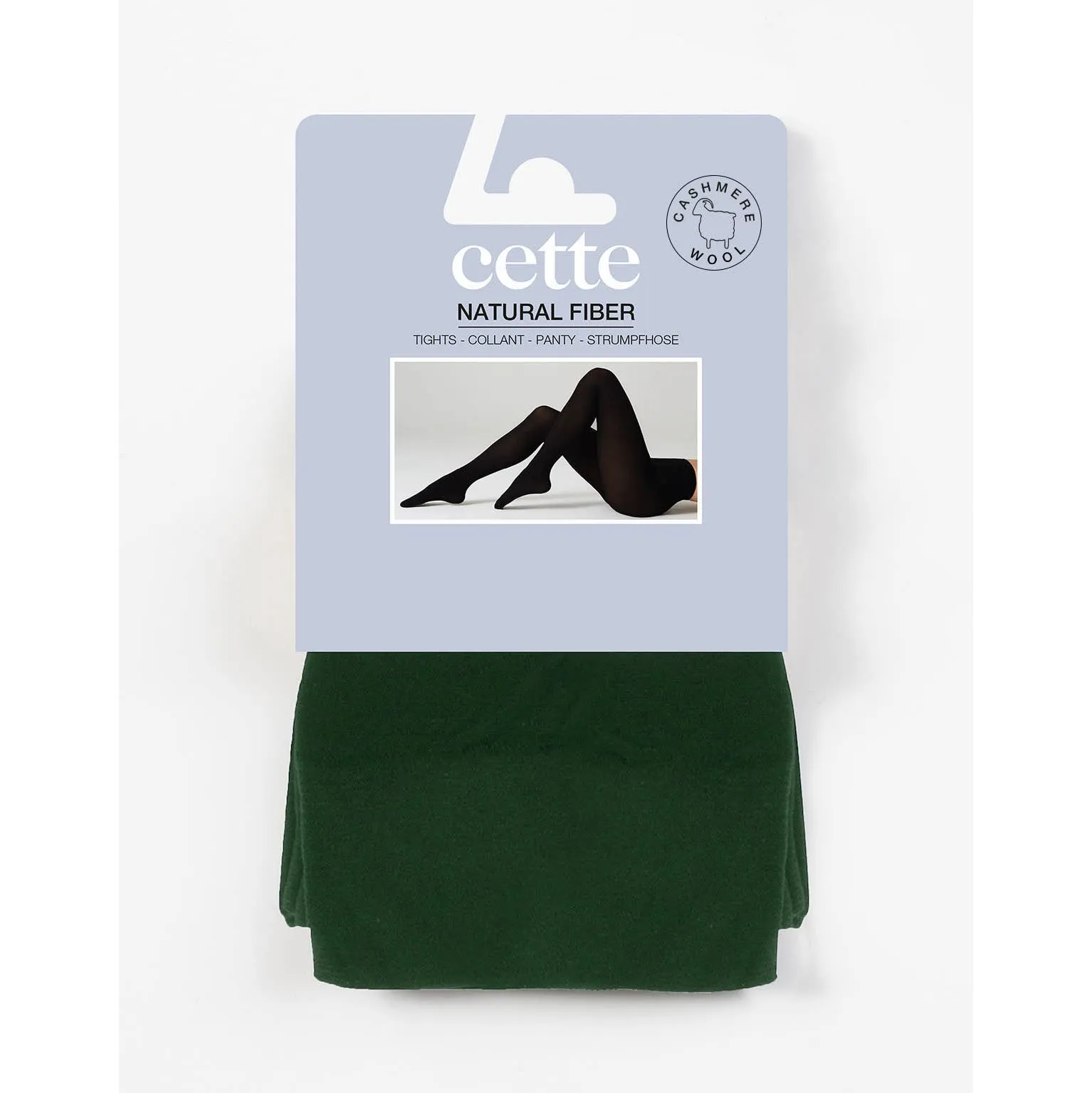 Cette Cashmere Wool Tights in Emerald