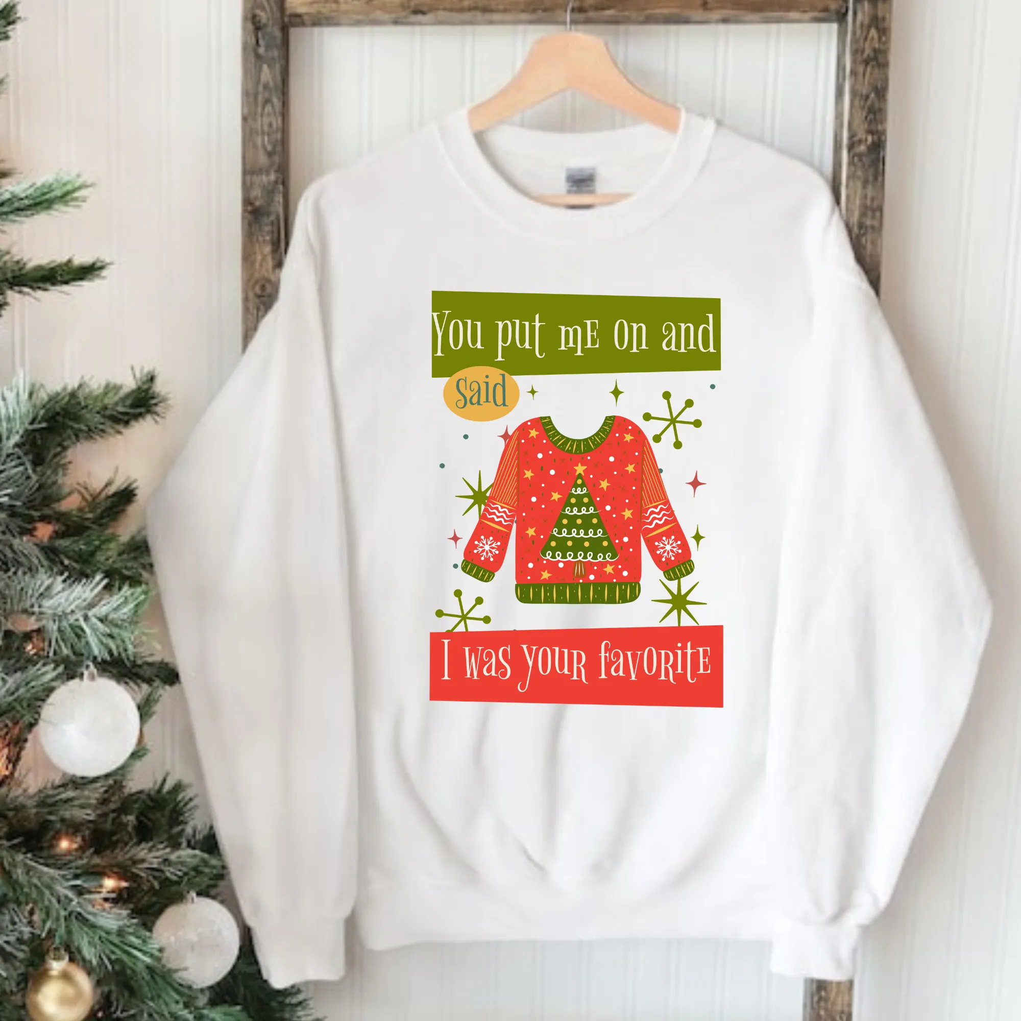 Christmas Cardigan Crewneck Sweatshirt