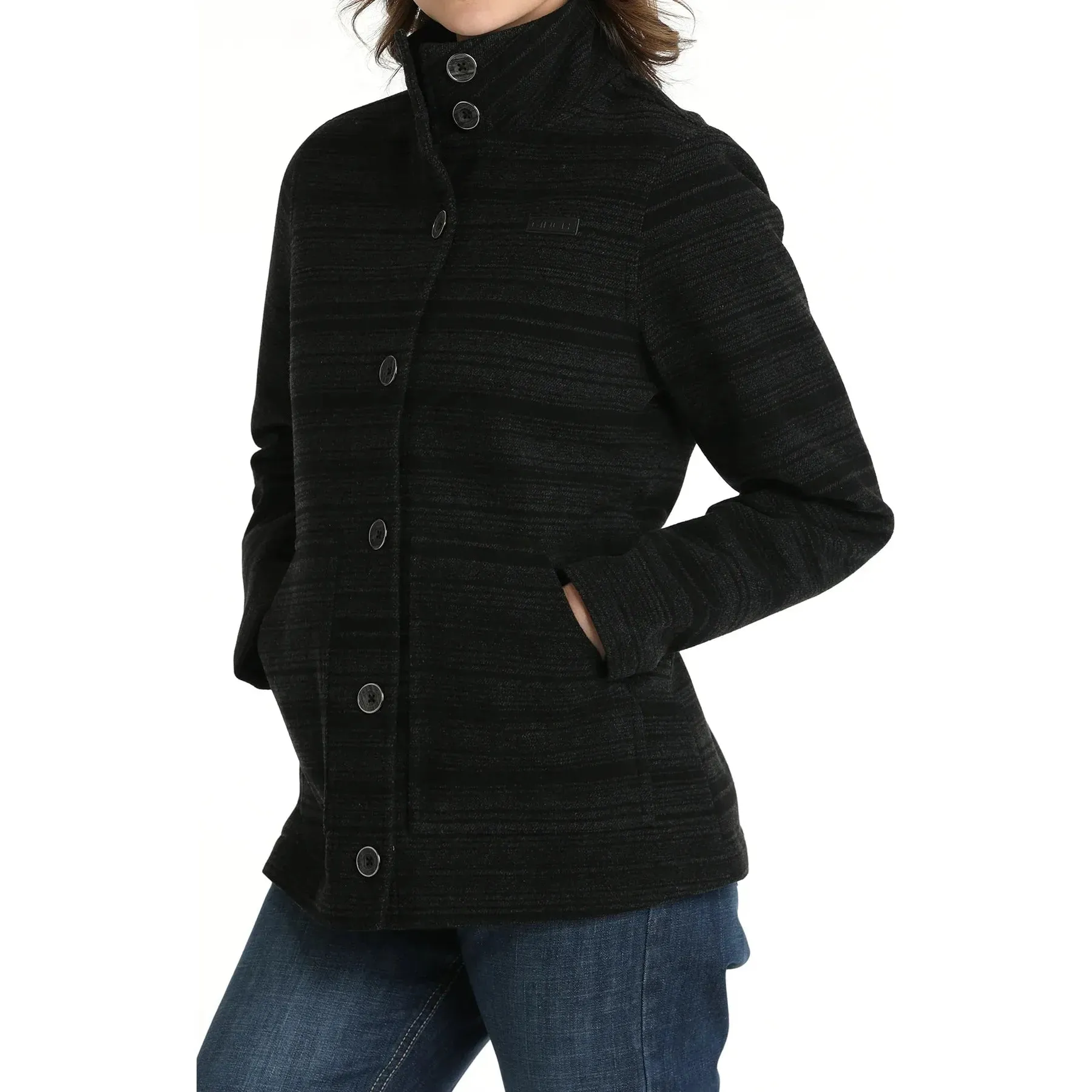 CINCH WOMEN'S WOOLY COAT - BLACK