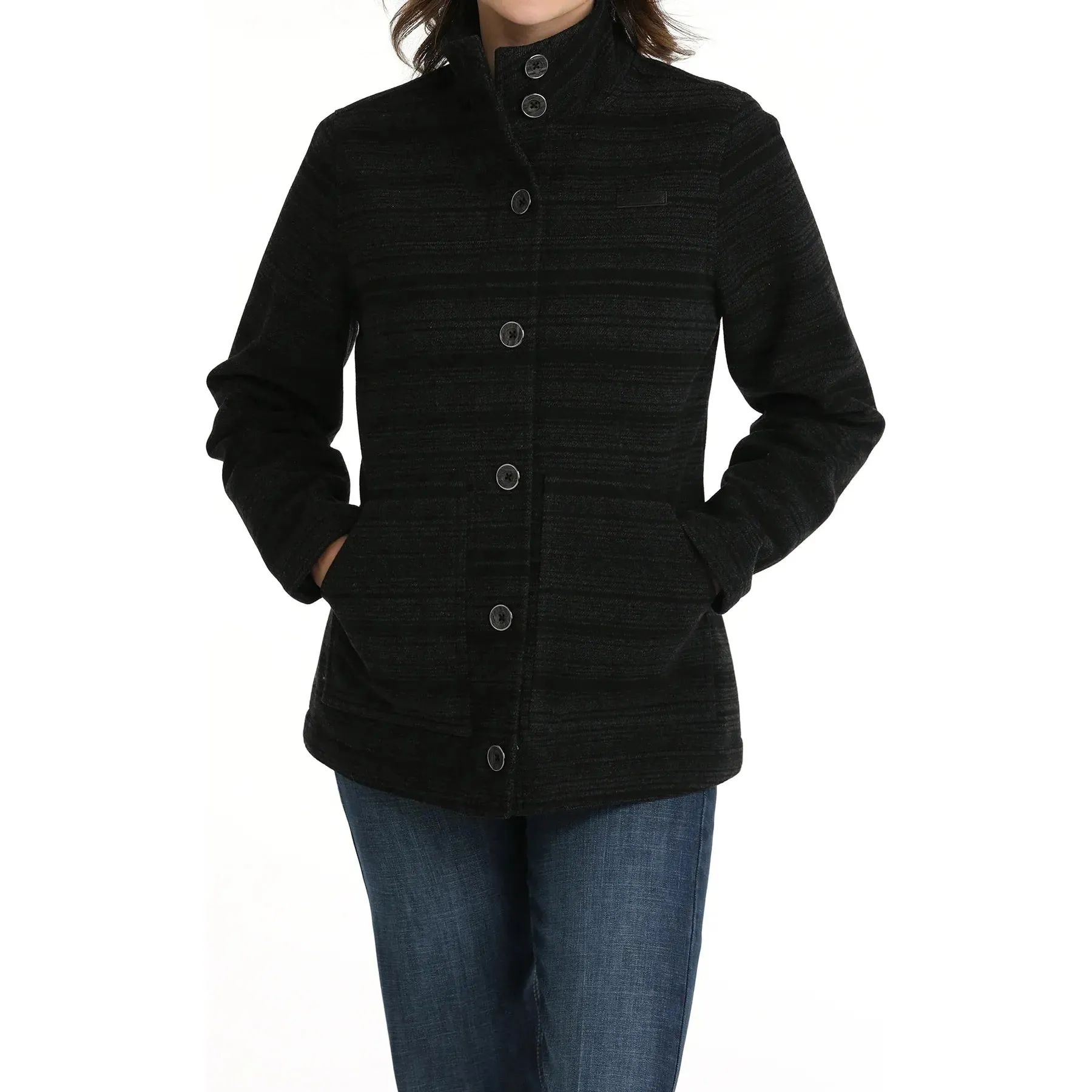 CINCH WOMEN'S WOOLY COAT - BLACK