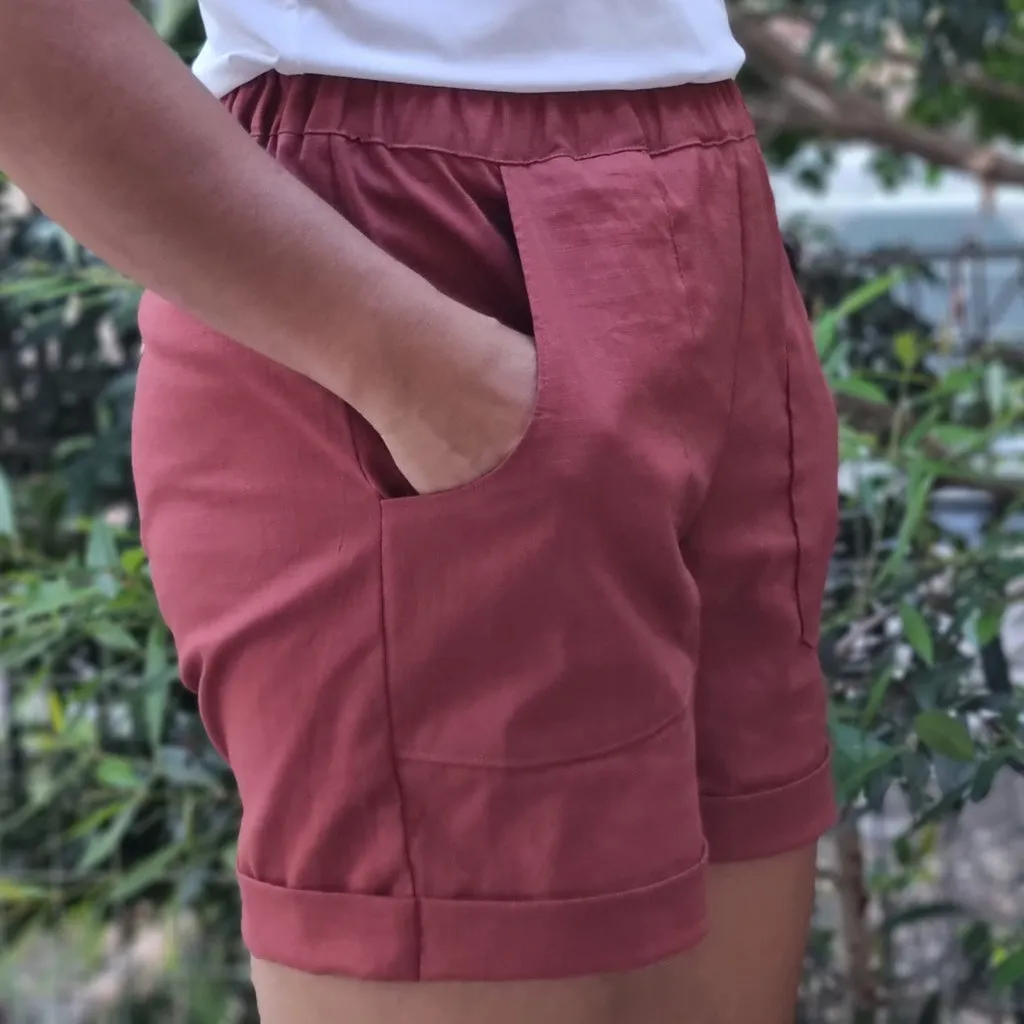 Coastal Cuffed Shorts Sewing Pattern - Women's/Curved Fit